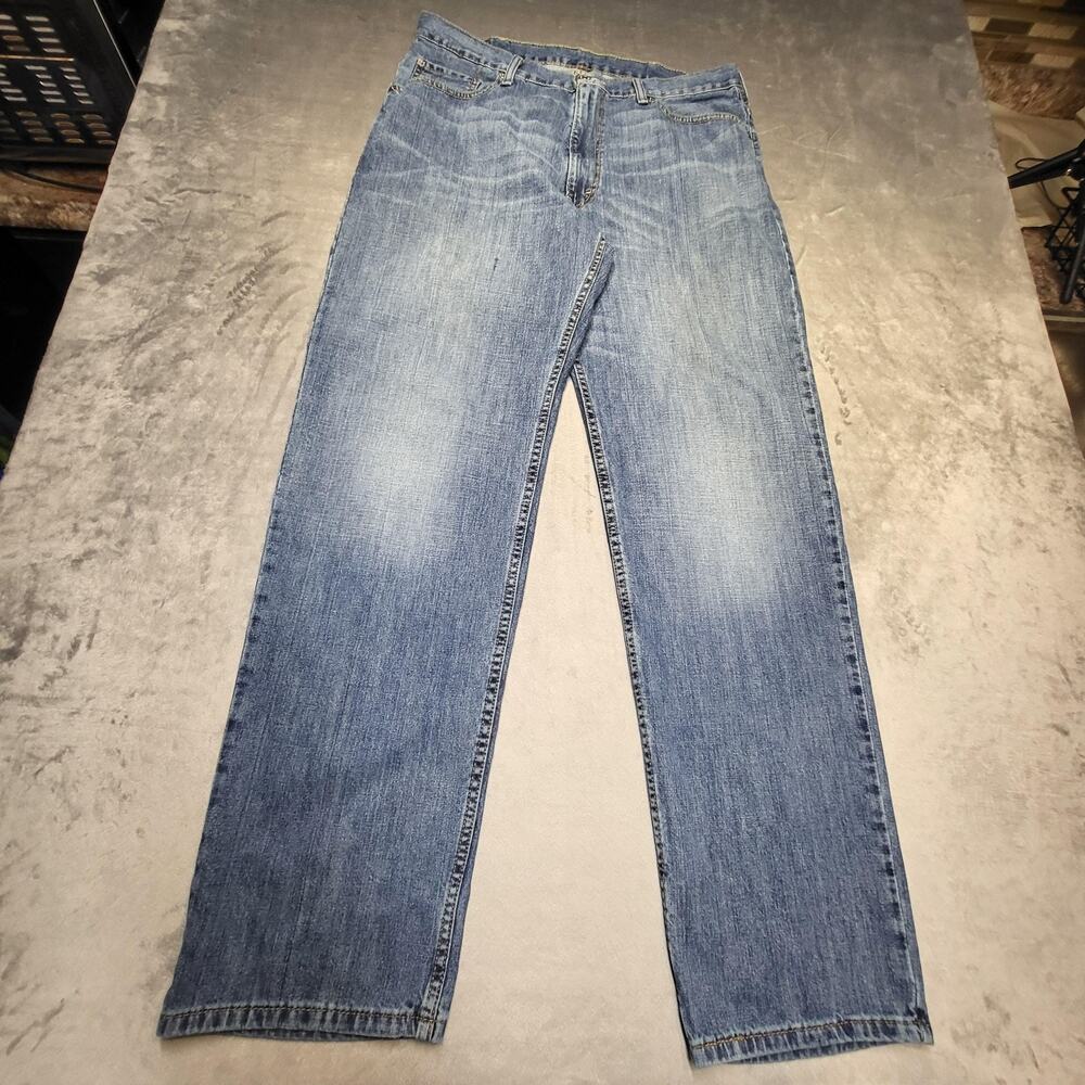 Levis 550 Jeans Mens 36x34 Blue Relaxed Fit Tapered Leg Mid Wash Denim Classic